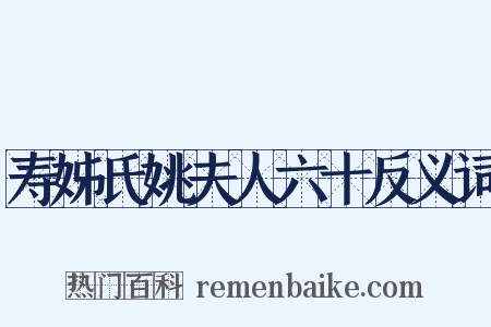 寿姊氏姚夫人六十反义词是什么意思的图片